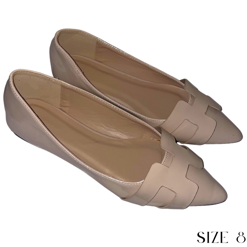 NEW Wild Diva Pointed Flat Size 8 Loafer Slides Work Party Bridesmaid Shoes